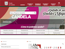 Tablet Screenshot of coahuila.gob.mx